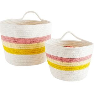 SUMMER & ROSE Set of Avery Baskets ( 1 Large & 1 Small )- Spring Marigold